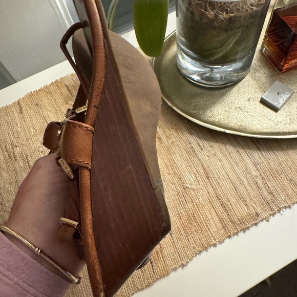 Tory Burch brown leather wedges - Picture 8 of 11